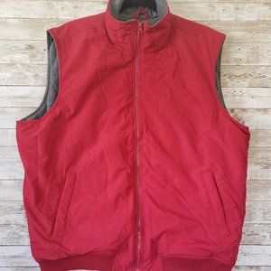 Chaps Red Zip Mens Vest Size XL